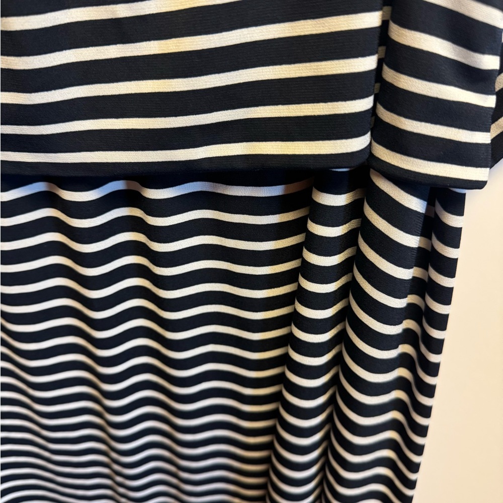 Christopher & Banks Black and White Strapless Dress - Picture 2 of 6